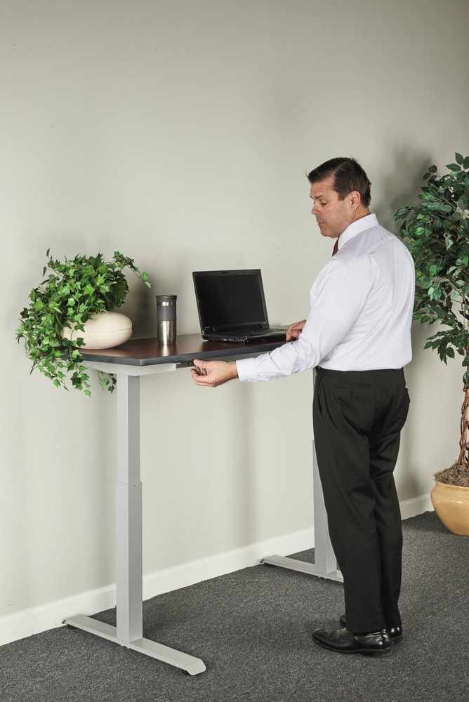 Alera 2-Stage Electric Adjustable Table Base Gray ALEHT2SSG