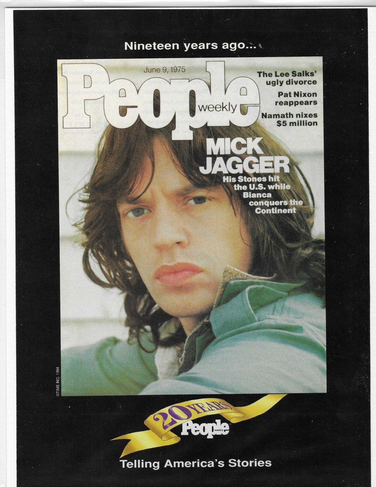 MICK JAGGER PEOPLE ORIGINAL PRINT AD