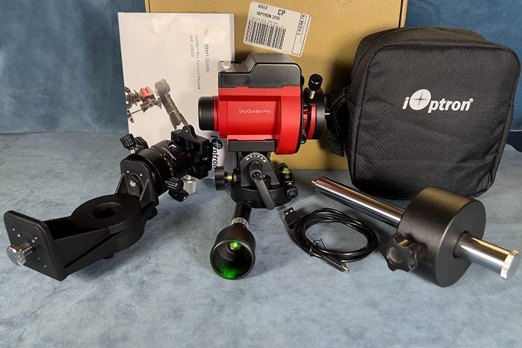 iOptron SkyGuider Pro Camera Mount + Polar Scope and Green Laser Pointer
