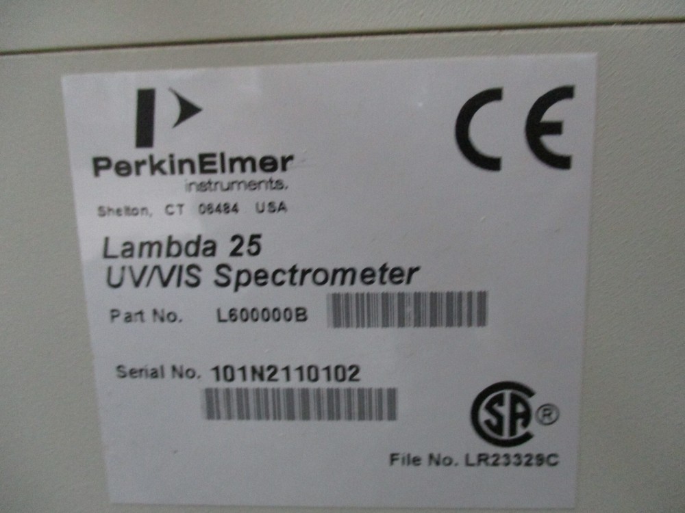 Perkin Elmer Lambda 25 UV/Vis Spectrometer