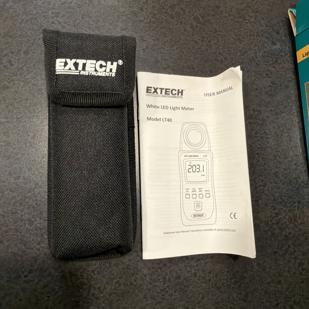 Extech LT40 LED Light Meter Complete Model