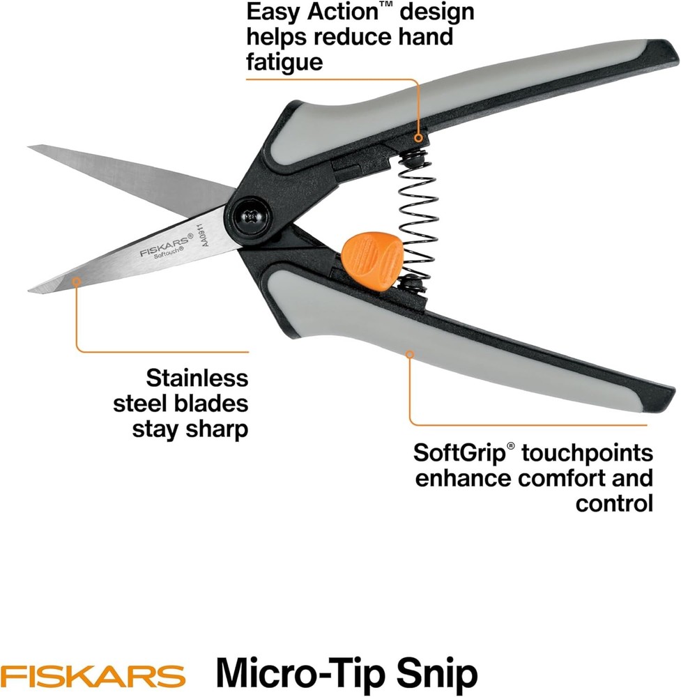 Fiskars 15pc Micro-Tip Pruning Snip Set