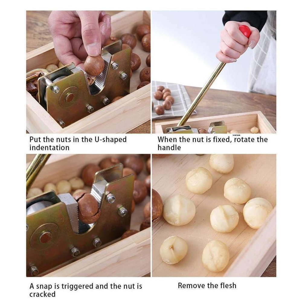 Macadamia Handle Opener Peeling Machine Walnut Tool Nuts Cracker Multipurpose