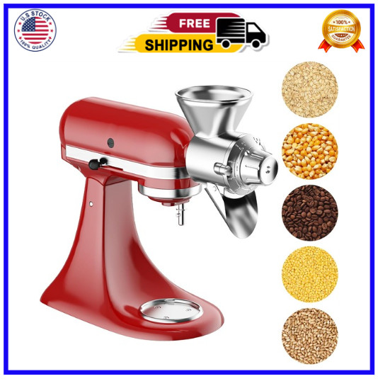 Grain Mill Attachment for Kitchenaid Stand Mixer, Flour Mill for Kitchenaid, ...