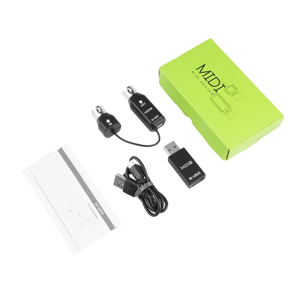 M-VAVE Mini Wireless Transmission System MIDI Bluetooth Adapter USB Plug Play