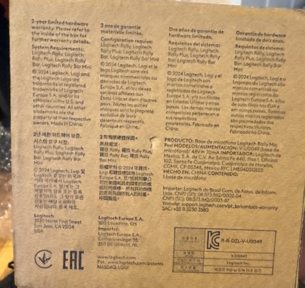 Logitech Rally Mic Pod