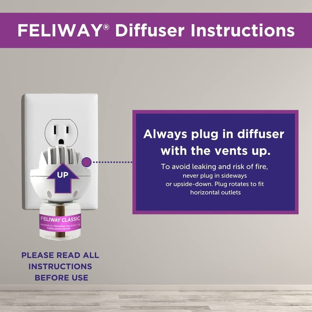 Classic 30 Day Cat Calming Diffuser, 700 sqft Coverage - Peaceful Home Is Here