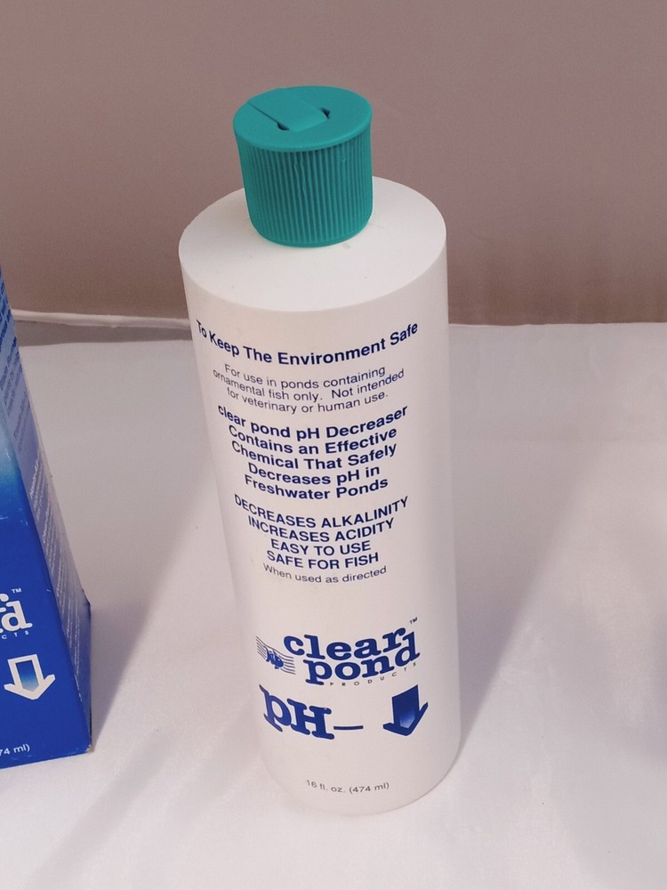 2 - CLEAR POND PH DOWN Pond Water PH Reducing Solution 16-Ounce Bottle, White