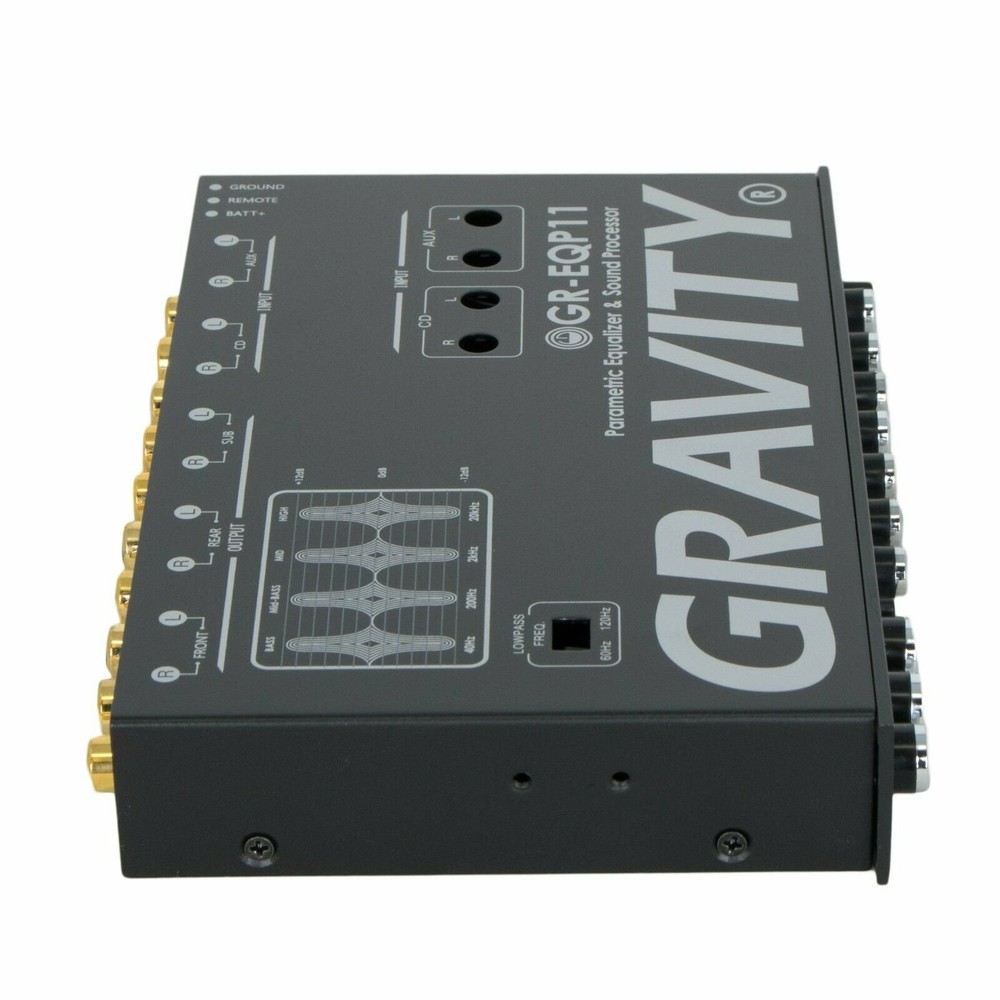 Gravity Car Audio Equalizer Epicenter Sound Processor Bass Maximizer Sub Output