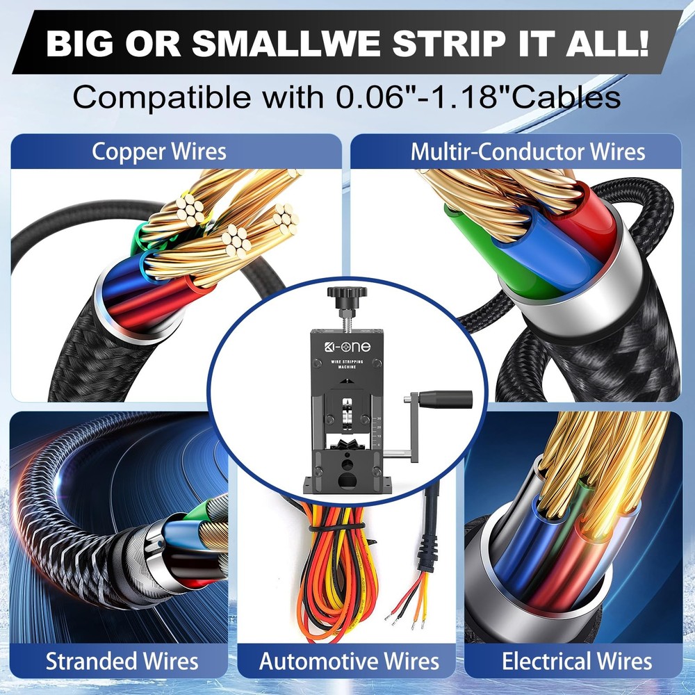 Automatic Wire Stripper Machine, Copper Stripping M, Black