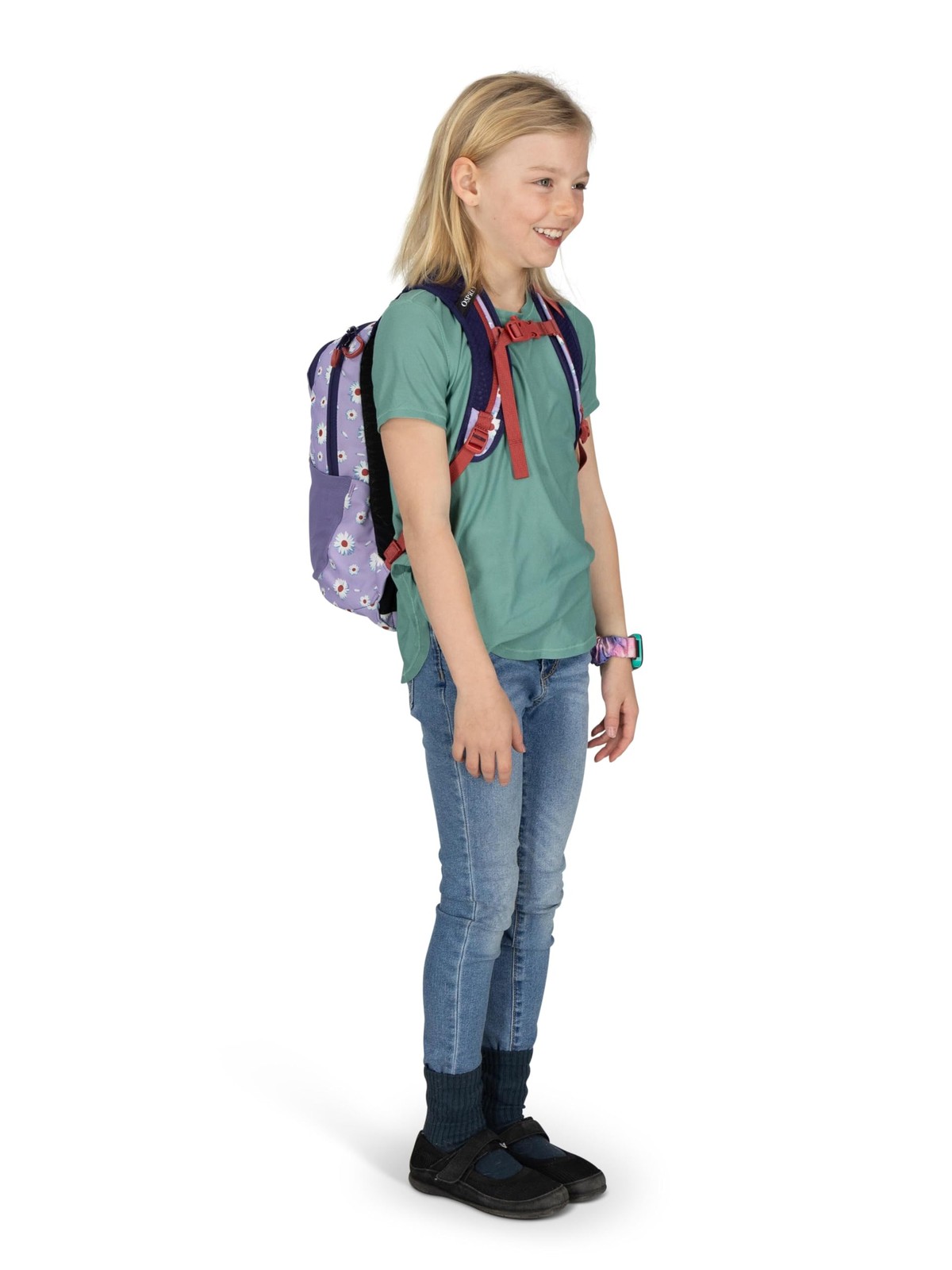 Osprey Daylite Jr. Kids' Commuter One Size, Daisy Print/Euphoria Purple
