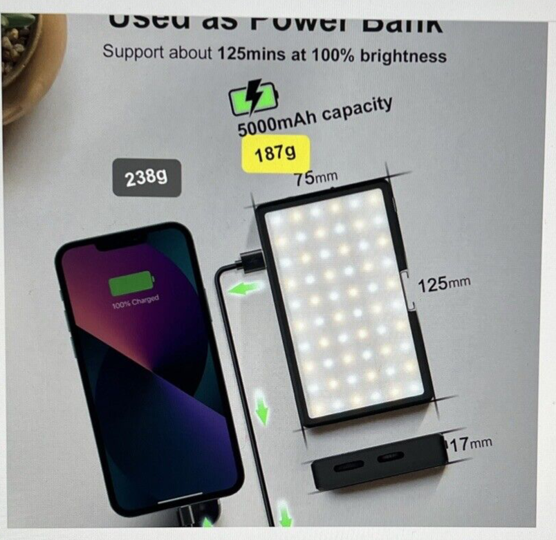 Moman ML8A-RC RGB LED Camera Light