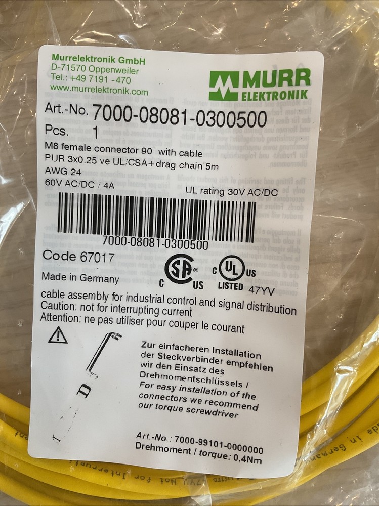 Murr 7000-08081-0300500 Cable
