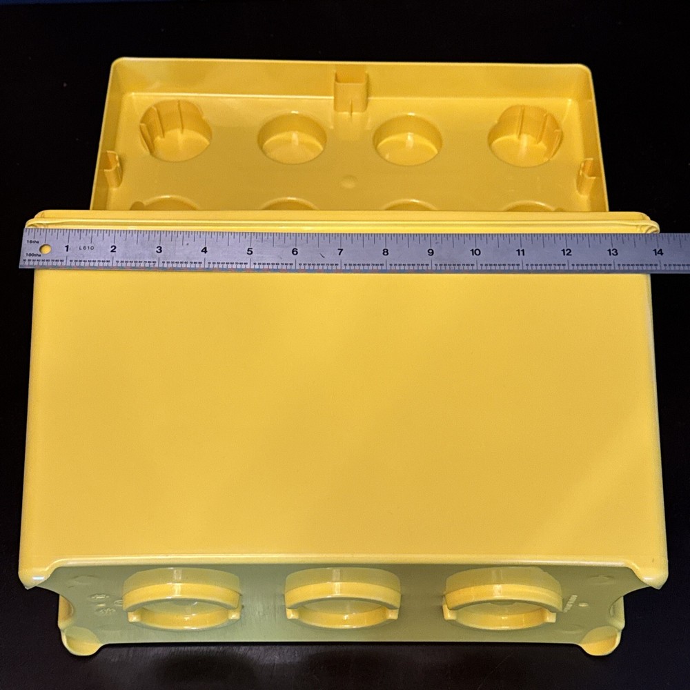 LEGO EMPTY Box & Lid ONLY CLASSIC Large 8 Stud Yellow Brick Storage Container