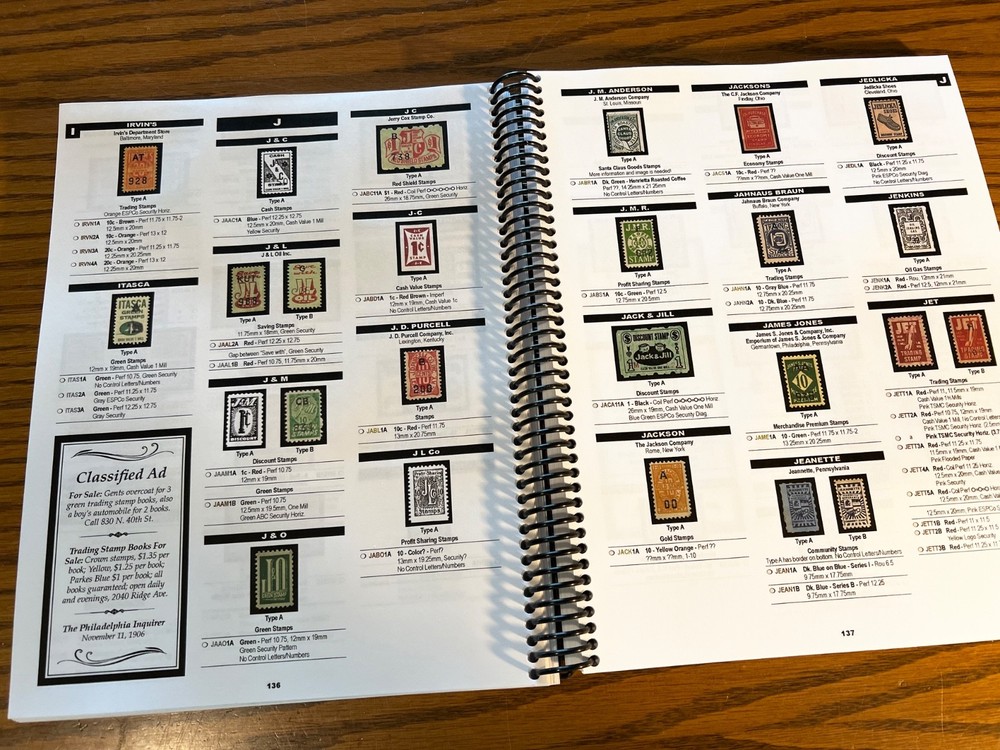 U. S. Trading & Saving Stamp Catalog & Value Guide Merchant Cinderella Book