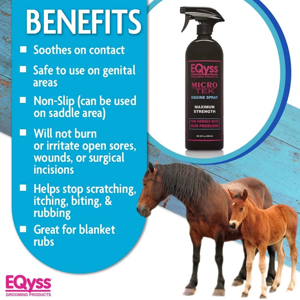 EQyss Micro-Tek Medicated Horse Care Bundle Shampoo and Spray Equine Grooming