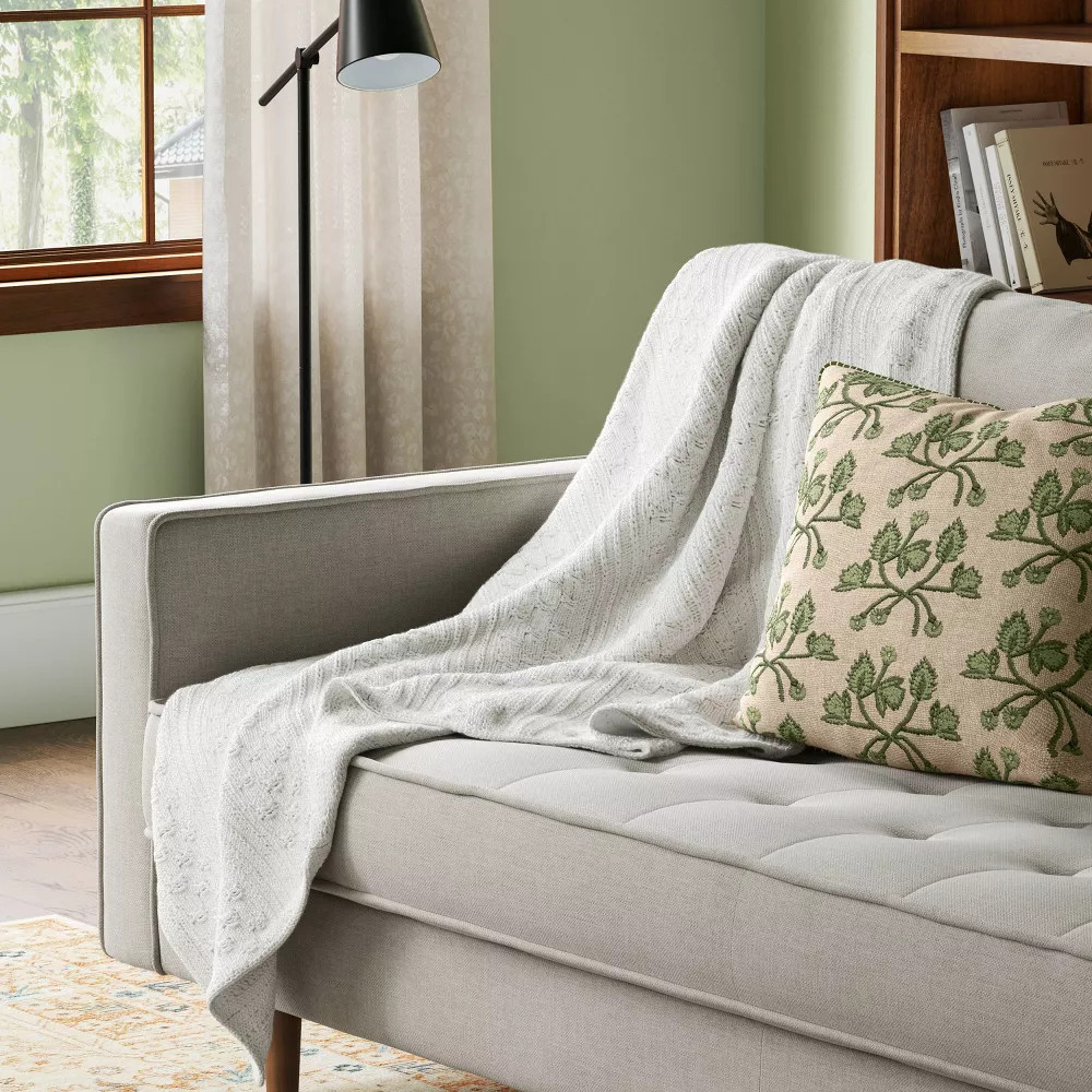 50"x60" Dimensional Knit Throw Off White - Threshold