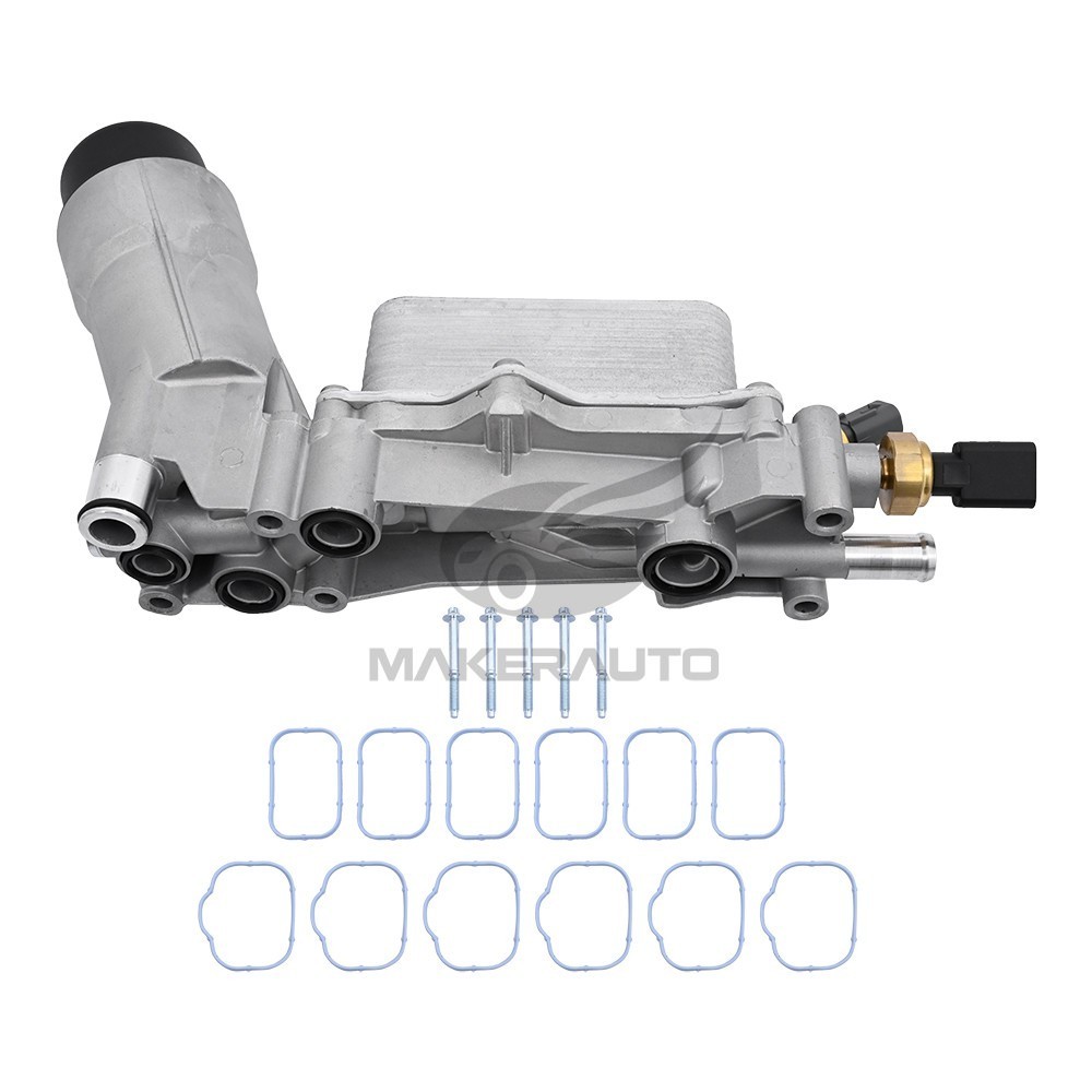 Aluminum Engine Oil Cooler Filter Housing For 11-16 Dodge Jeep Chrysler Ram 3.6L