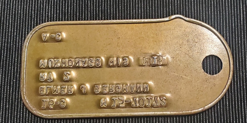 Wisconsin Unemployment Identification Dog Tag WWII