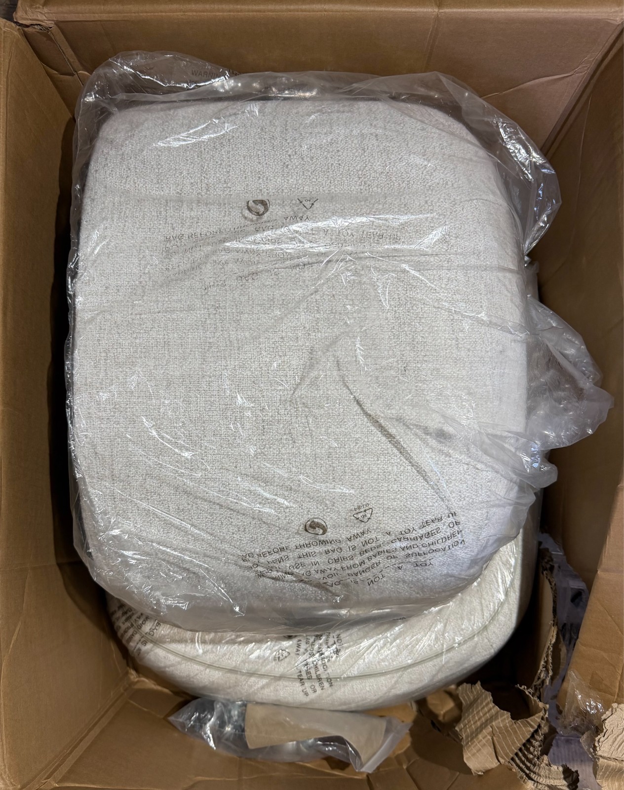 KISLOT Upholstered Barrel Side Dining Chair with Casters, Milk