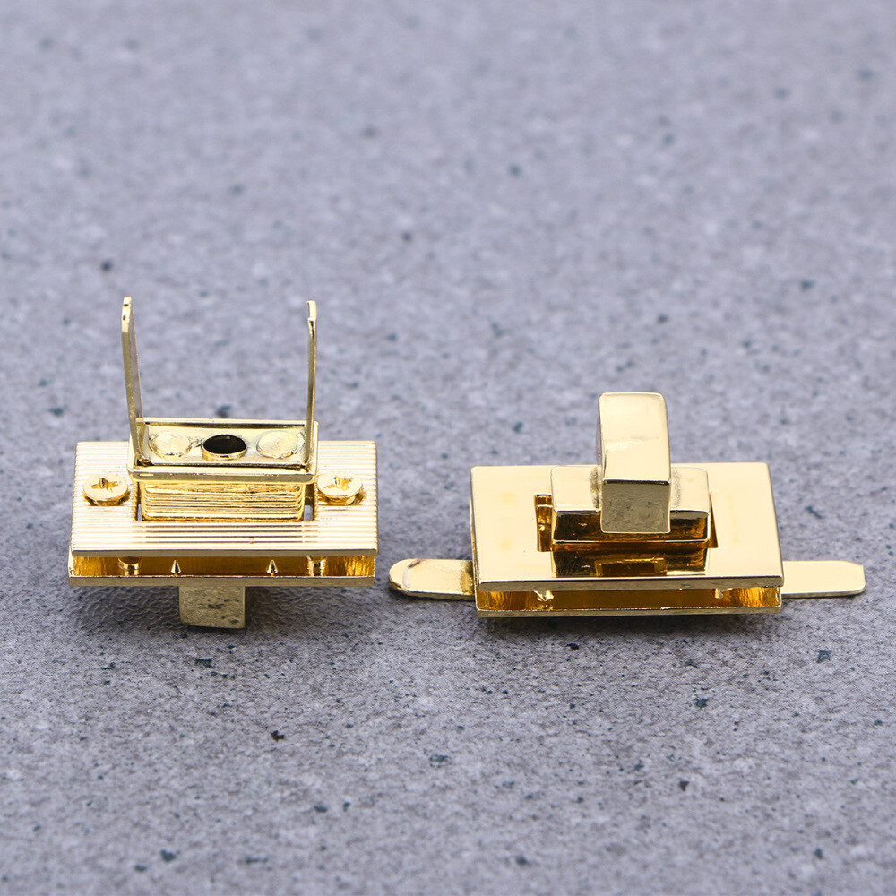 2 Pcs Handbag Lock Thumb Turn Locks for Purses Replacements Clutch