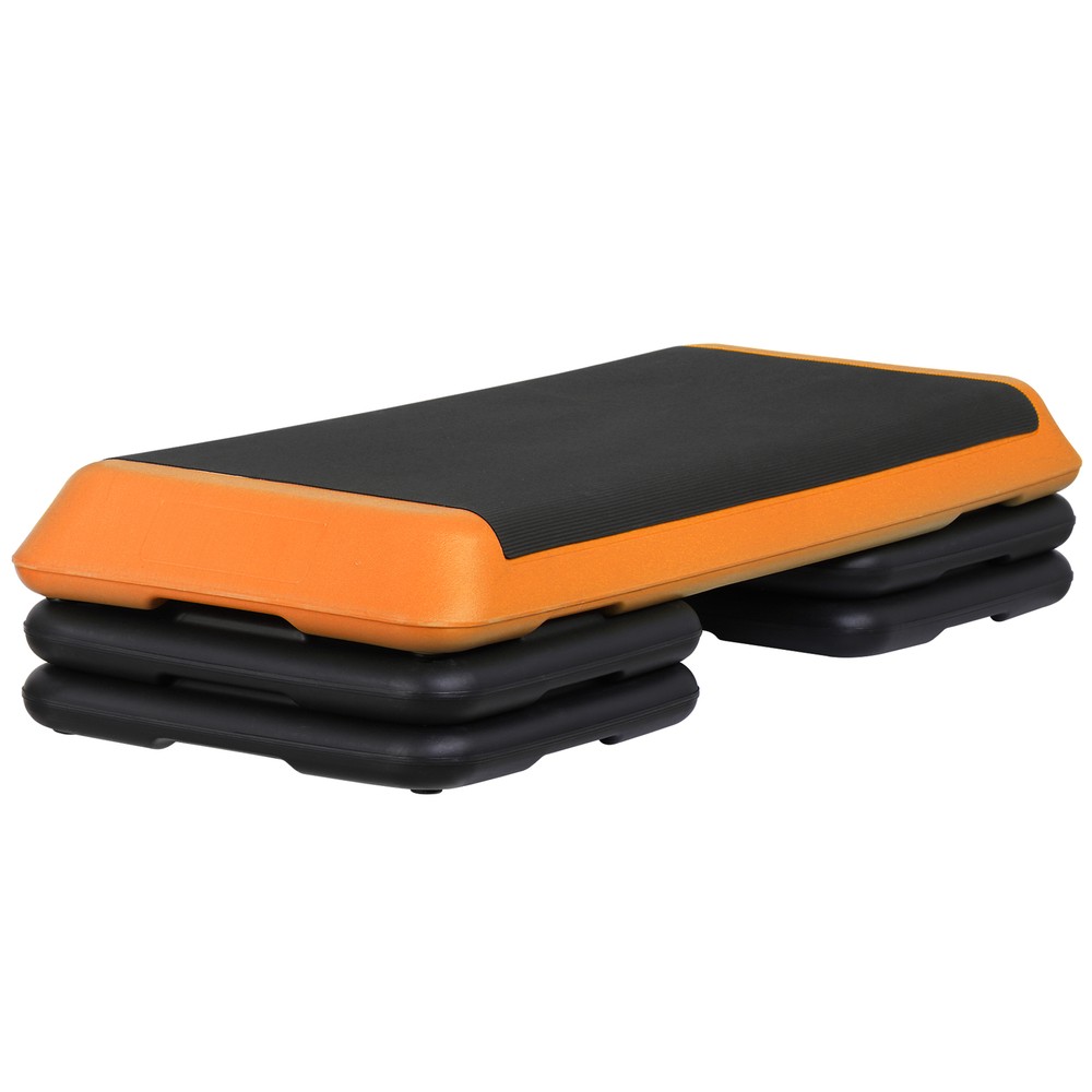 43" Indoor Training 4"- 8" Exercise Aerobic Stepper Workout Step Storage Orange