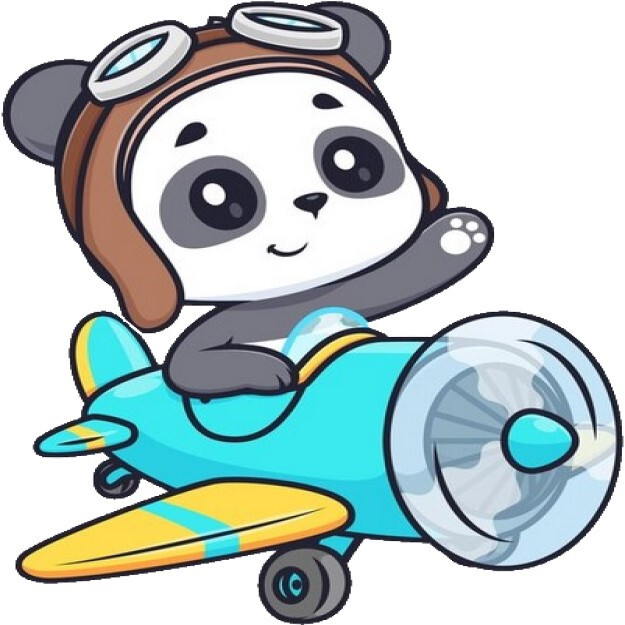 30 Custom Cute Panda Bear Flyer Personalized Address Labels