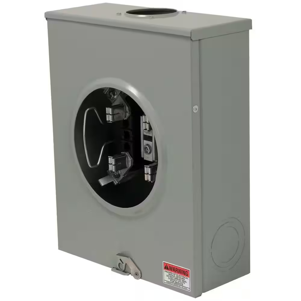 200 Amp Ringless-Horn Bypass Overhead or Underground Meter Socket with Tri-Plex