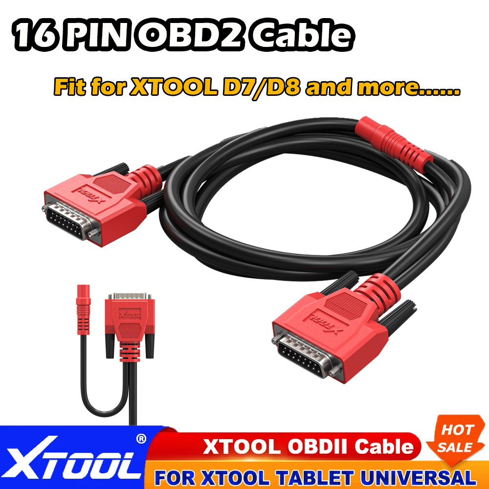 XTOOL OBD2 16PIN Main Cable Diagnostic Adapter Cable Connector For D7 D8 D9 PAD