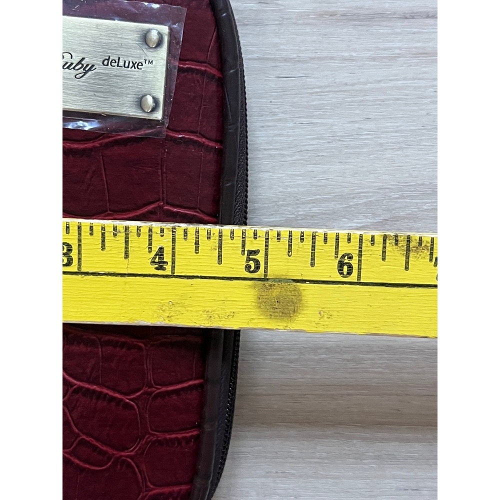 Husqvarna Viking Ruby Sewing Machine Case Croc Red Carry Bag Set