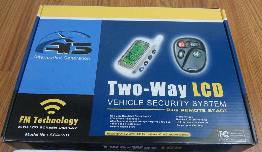 Two-way LCD Vehicle Security System--Includes two 2-way LCD Remotes