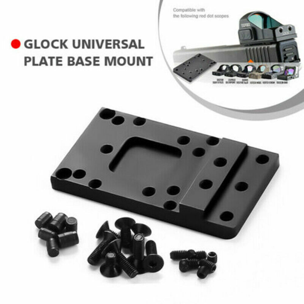 For Glock Universal Optic Mount Red Dot Sight Pistol Rear Sight Plate Base Mount