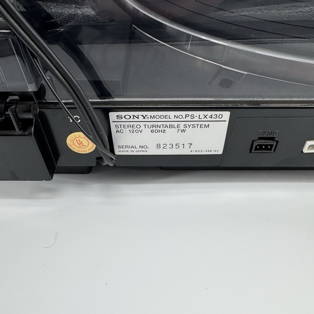 SONY PS-LX430 FULLY AUTOMATIC STEREO TURNTABLE NO NEEDLE