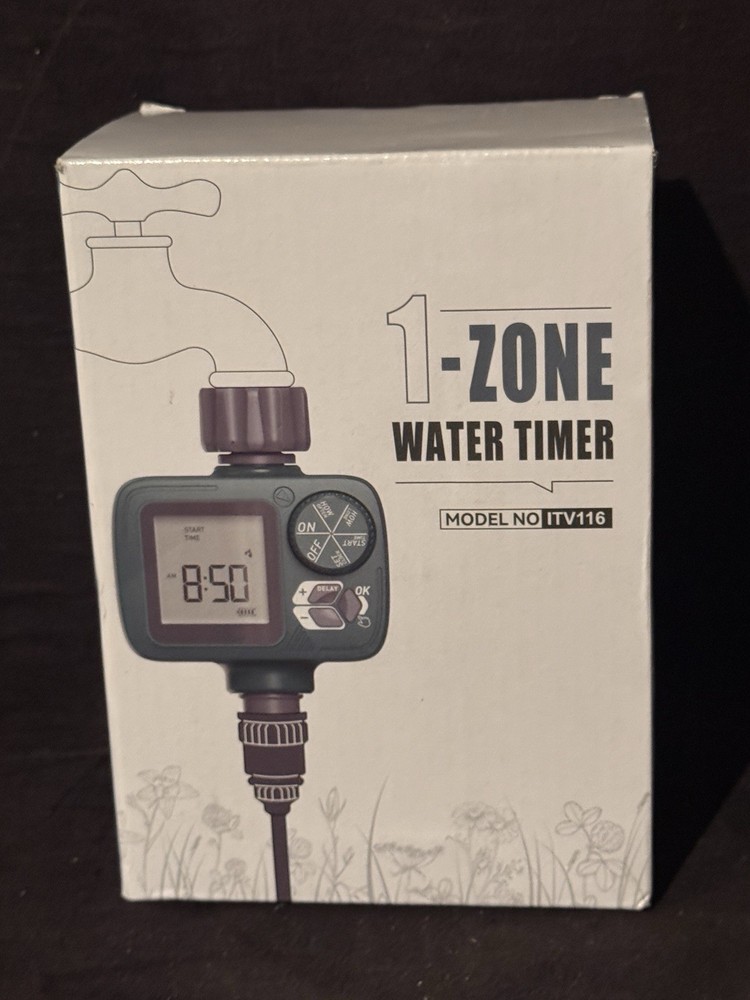 Vimlinc Programmable 1 Zone Water Timer Garden Hose Sprinkler ITV116