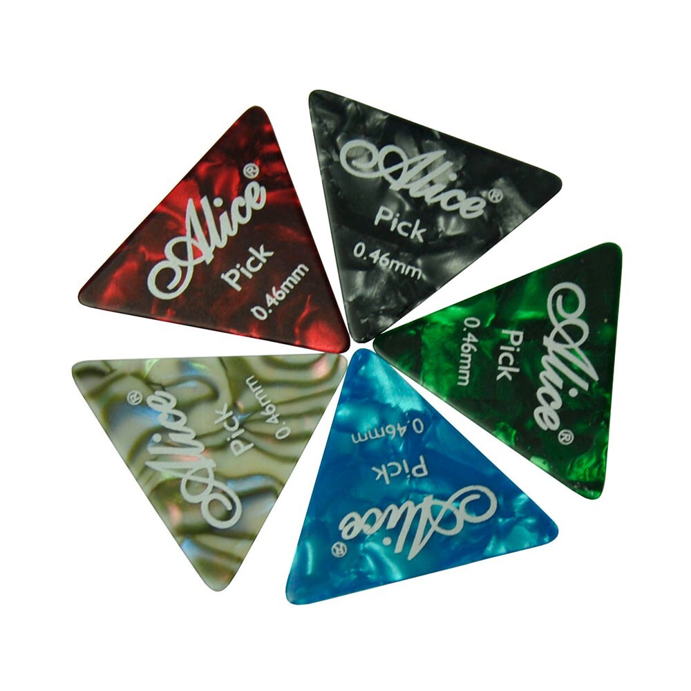 100 Alice Thin 0.46mm Triangle 355 Guitar Picks Plectrums Celluloid