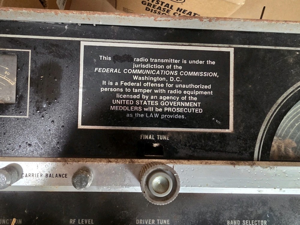 Hallicrafters Model HT-37 Transmitter HAM SWR *Not TESTED Parts Only