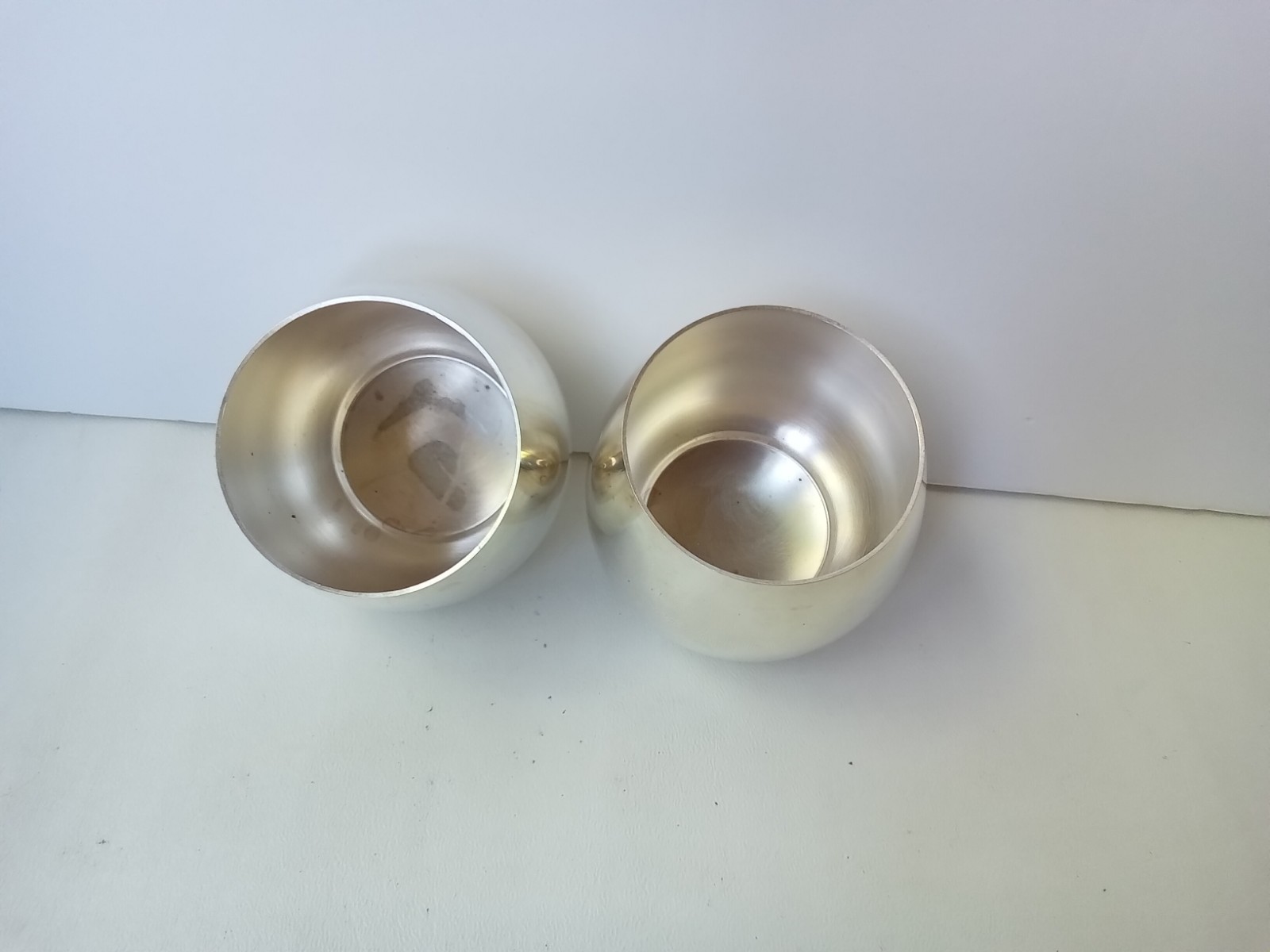 STERLING SILVER W.M. ROGERS SILVERPLATED CORDIAL BRANDY CUPS MONOGRAMMED "A"