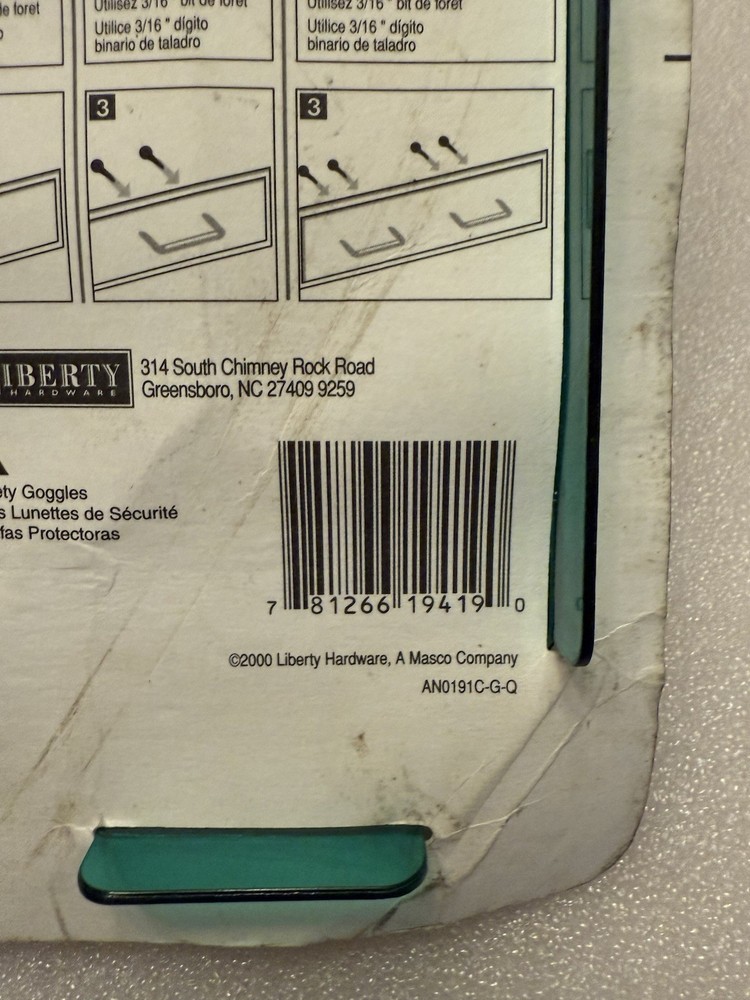 Cabinet Hardware Installation Template AN0191C-G-Q