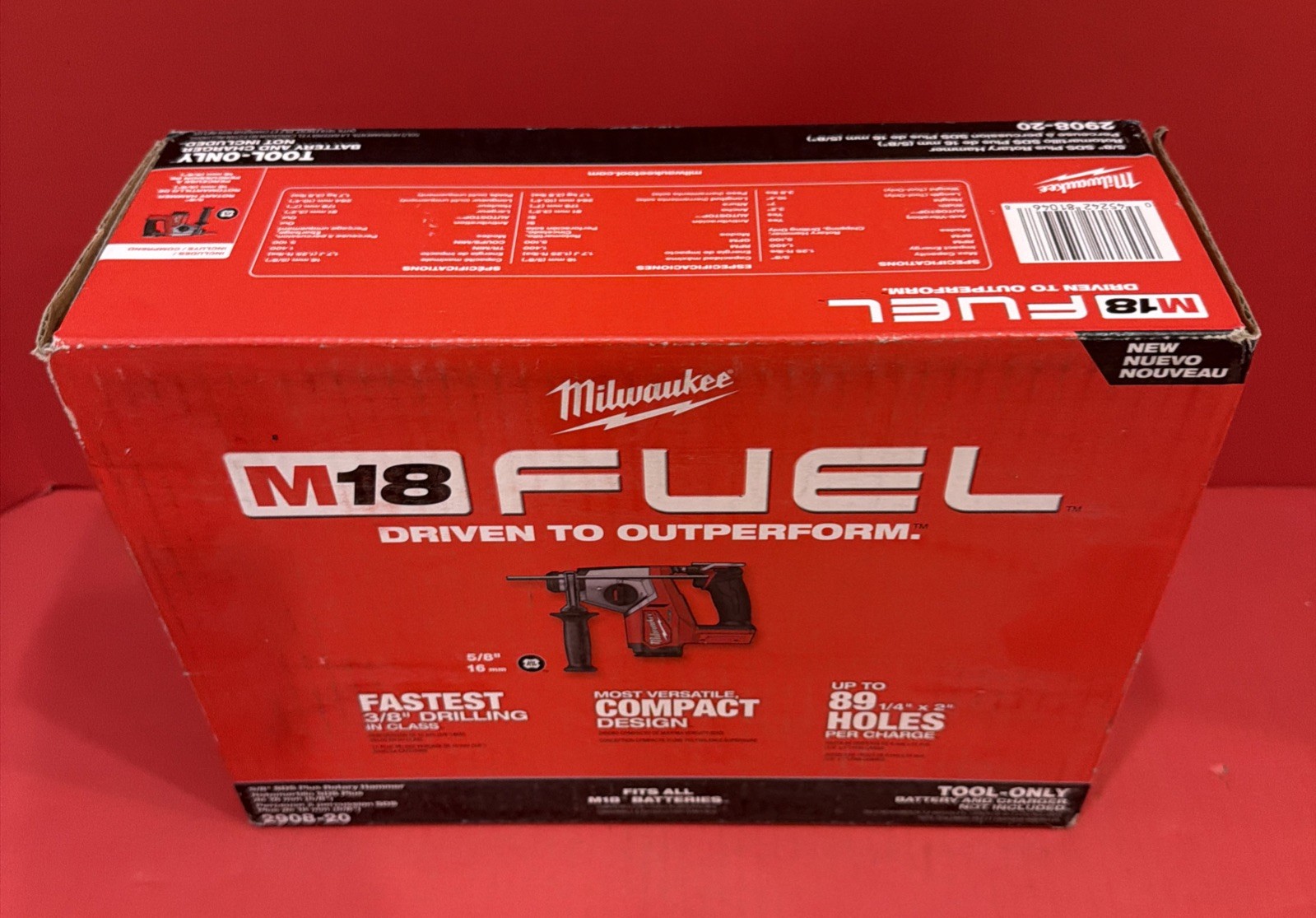 Milwaukee M18 FUEL SDS Plus Rotary Hammer Drill 5/8" 2908-20 ***FREE SHIPPING***