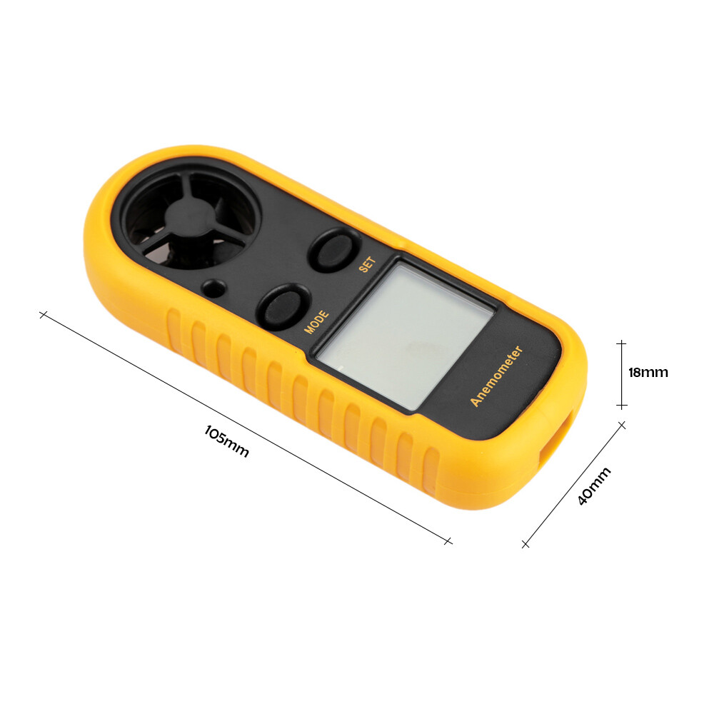 Digital LCD Backlight Airflow Wind Speed Meter Gauge Thermometer Anemometer