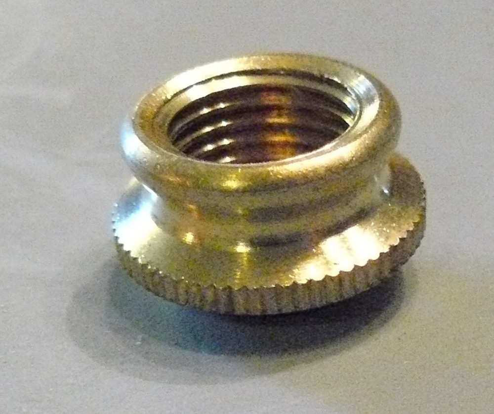 Bracket Cap, Solid Brass, 1/4 IPS (1/2" Inside Diameter) Lamp/Clock Finial BC2