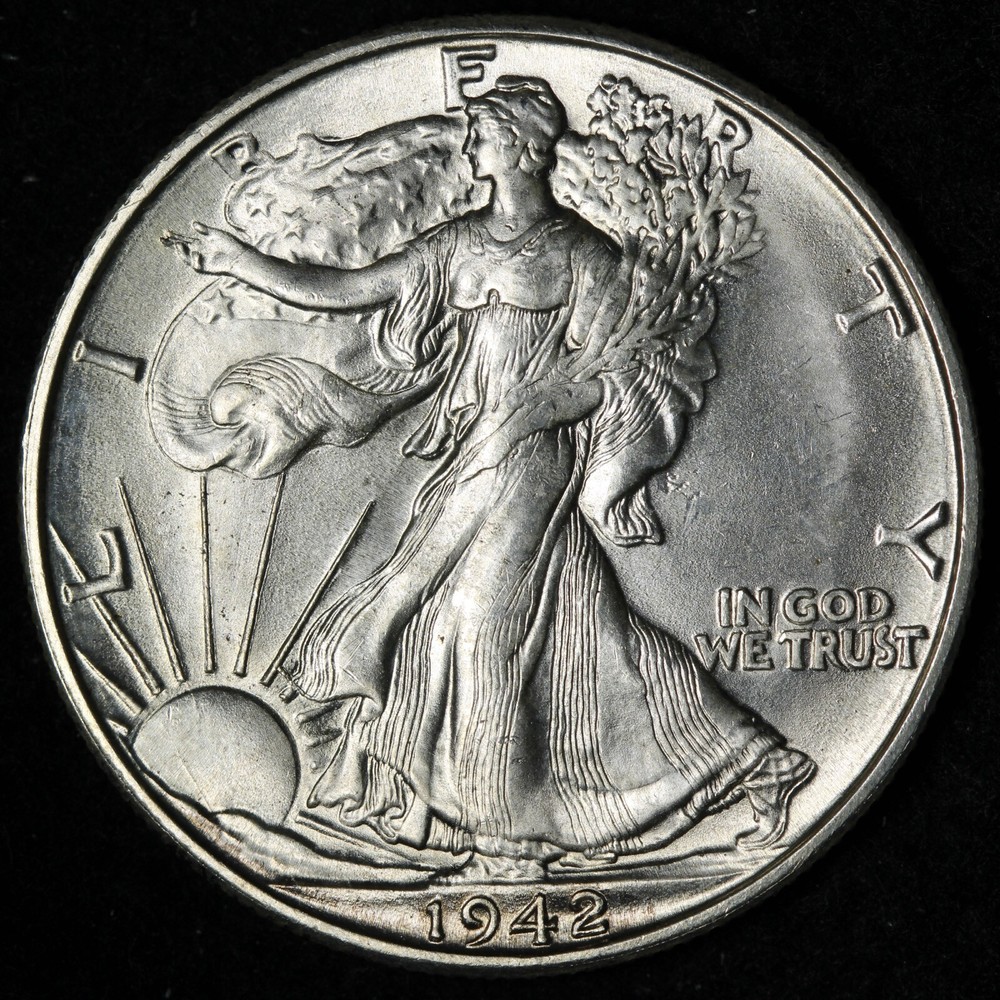 1942-D Walking Liberty Silver Half Dollar BU *UNCIRCULATED* MS E366 GJMM