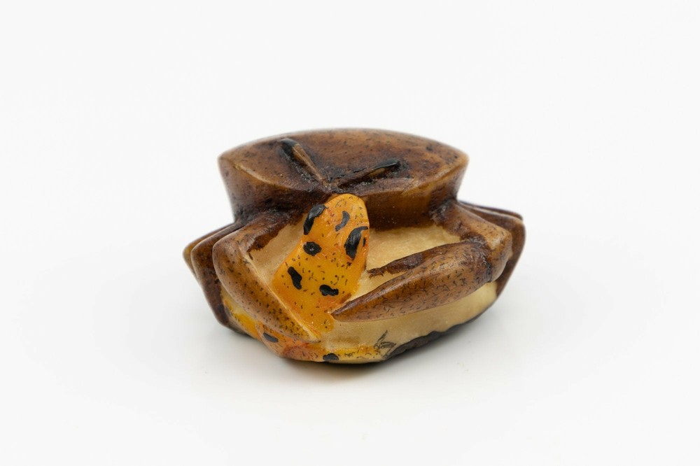 Vintage Crab Golden Frog Tagua Nut