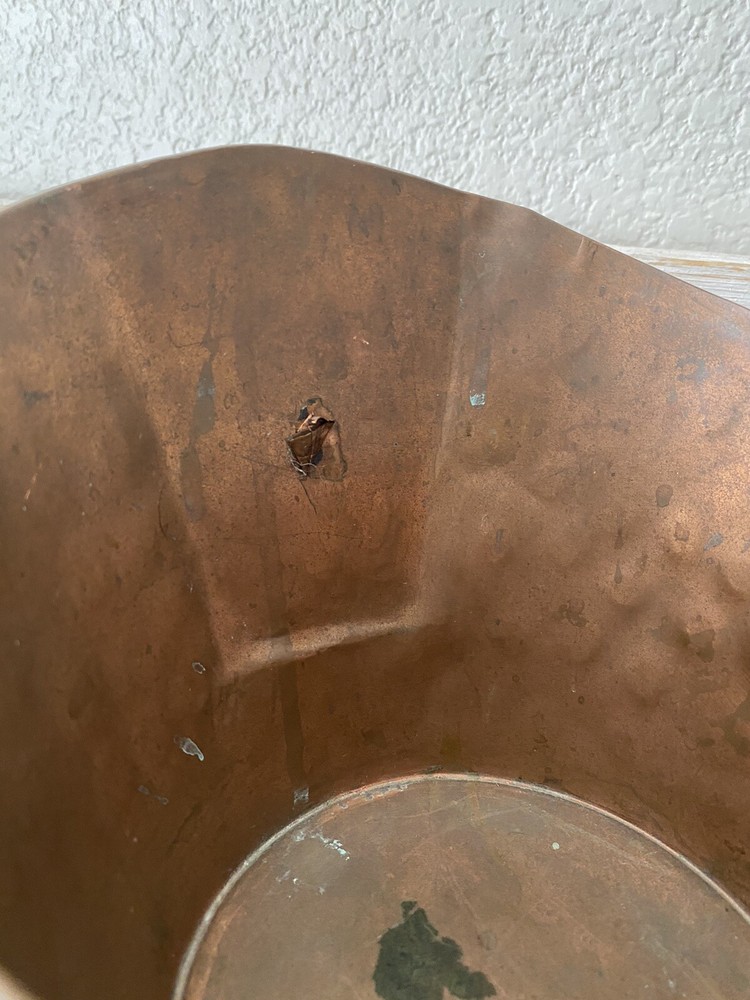 Vintage Rustic Copper Bucket #B12