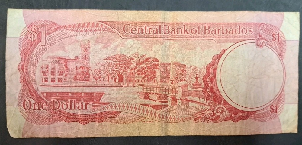 (1973) Barbados 1 Dollar P29, A7-171097.