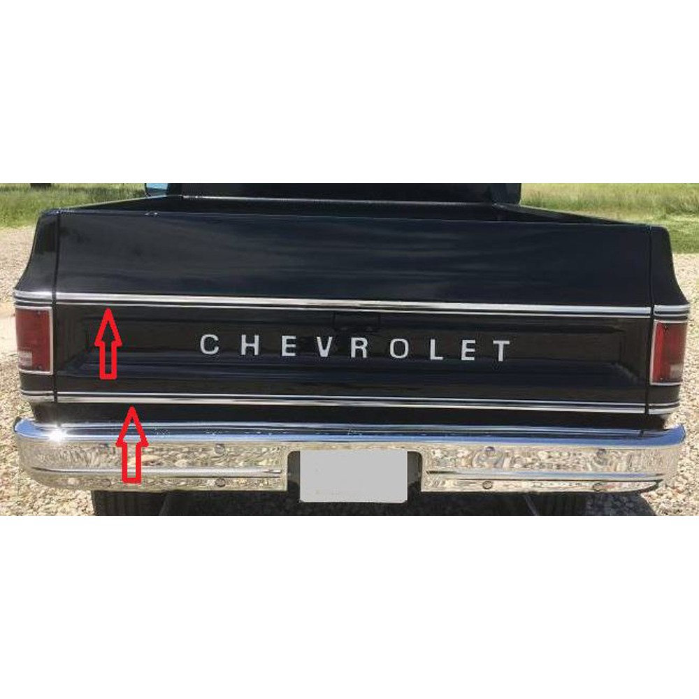 Tailgate Moldings Upper/ Lower Chevrolet C10 1973-1980
