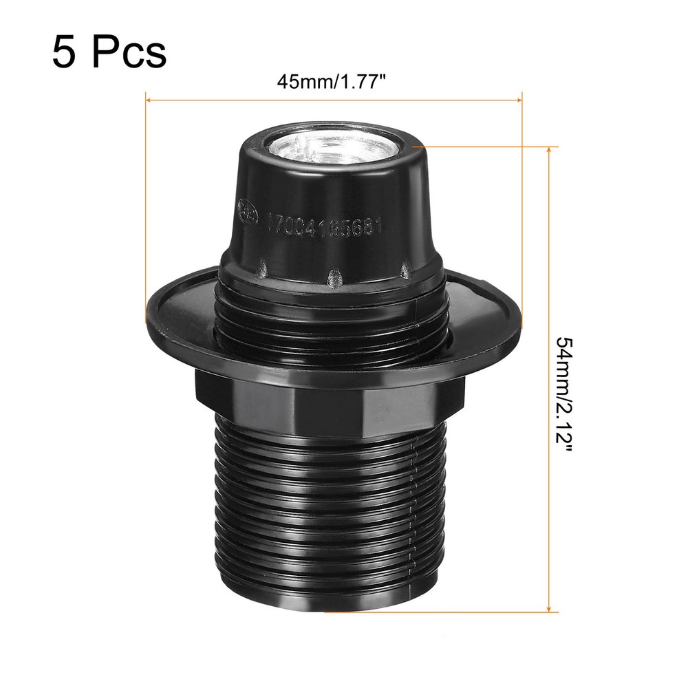 E14 Bulb Holder Light Socket, 5 Pack Screw Fully Thread Lamp Holder