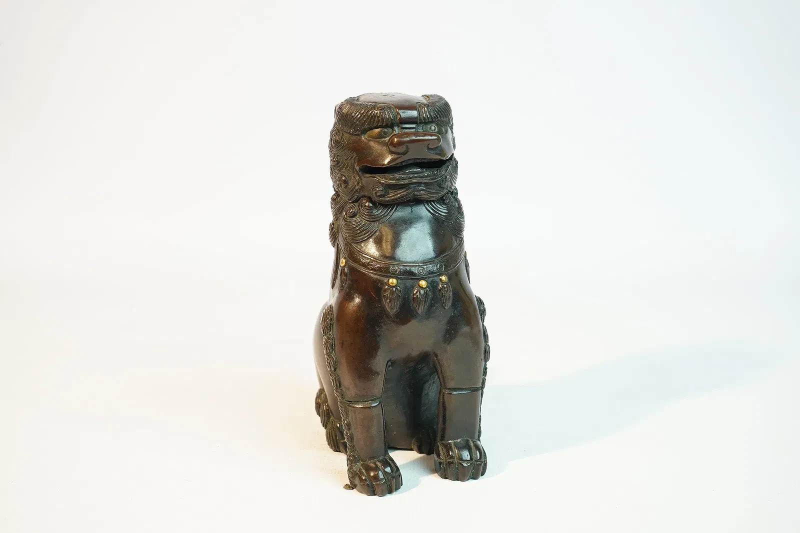 Japanese or Chinese Bronze Shishi Guardian Lion Censer