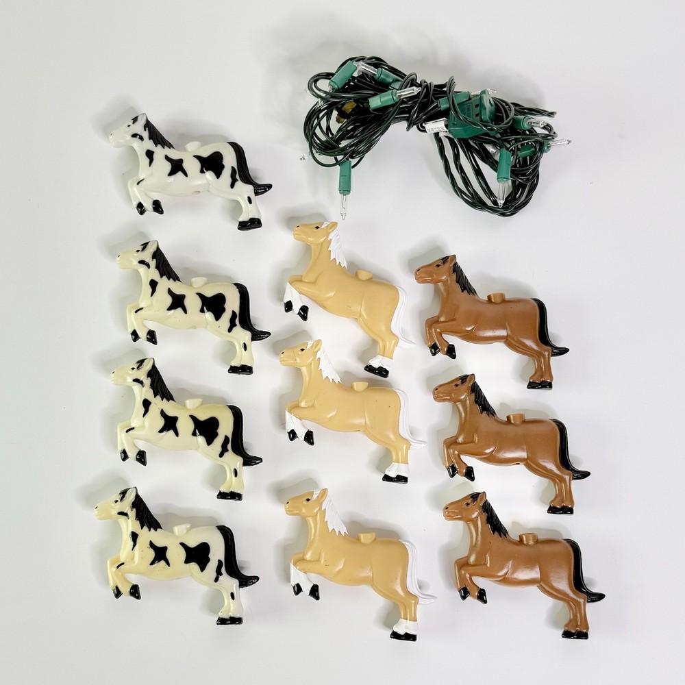 2003 Horse Pony 10 Light String Set - Art Line, Inc - 12 Foot String