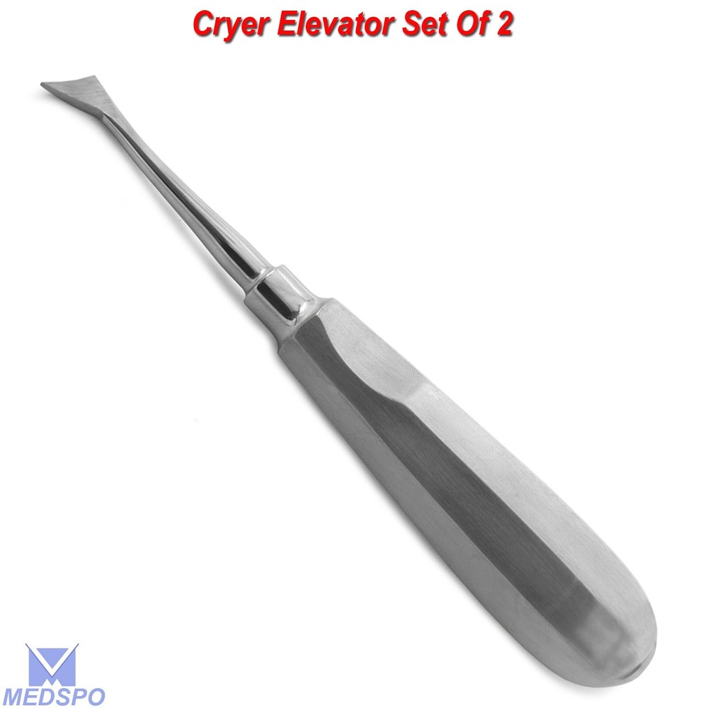 Surgical Tooth Extraction Cryer Elevators Left & Right Root Dental Instruments
